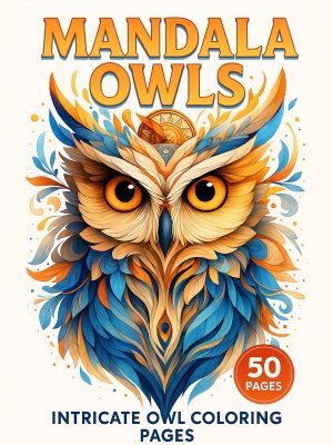 Mandala Owls – 50 Intricate Owl Coloring Pages