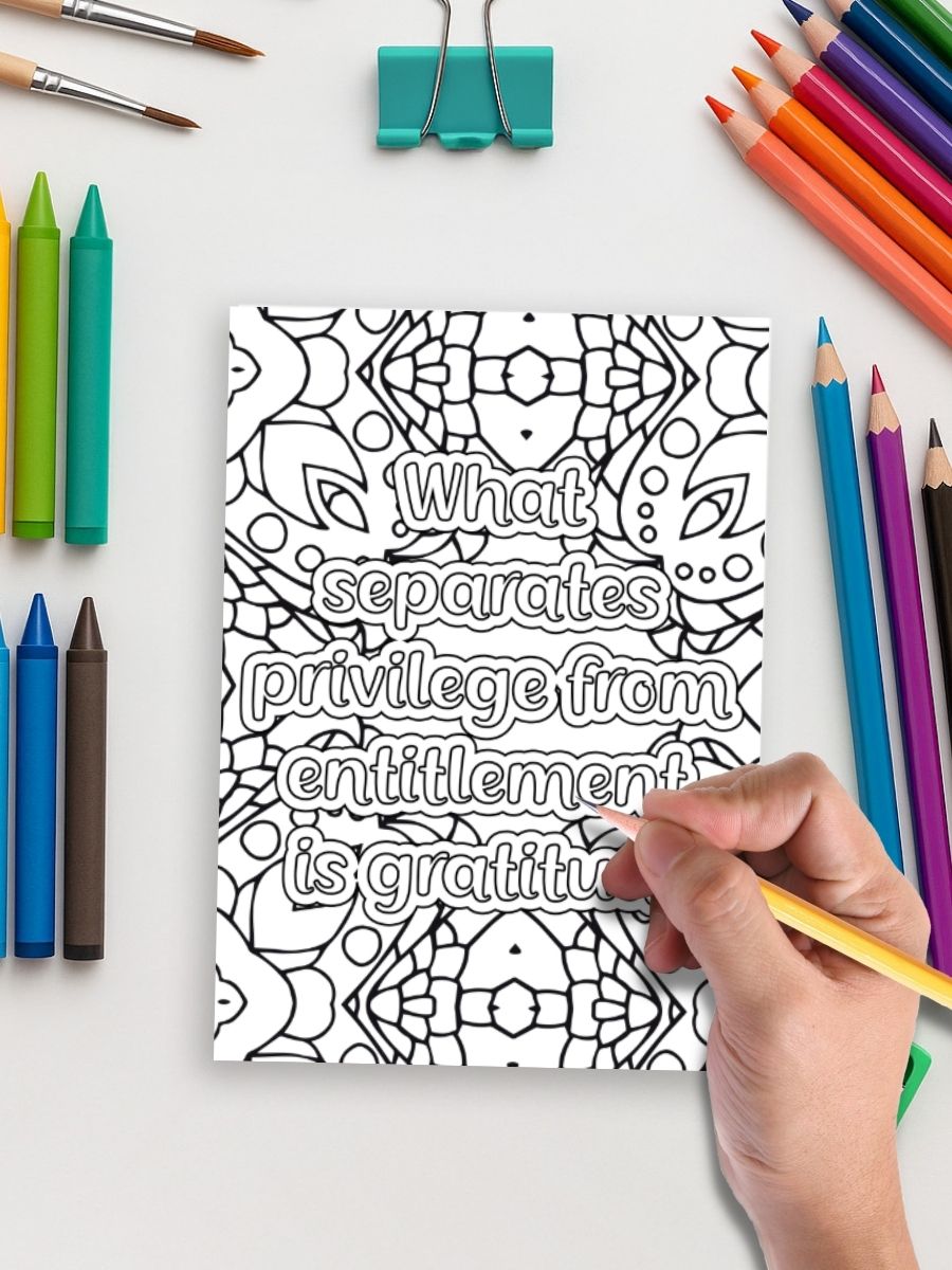 Grateful Mandalas – 25 Quote-Filled Coloring Pages - Image 5